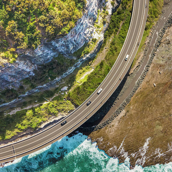 Road Art Print featuring the photograph Sea Cliff Bridge No 10 by Andre Petrov