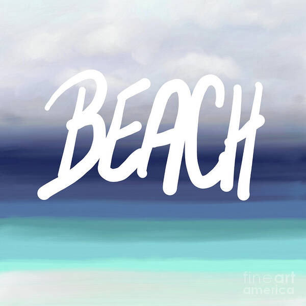 Beach Art Print featuring the digital art Sea View 278 Beach by Lucie Dumas by Lucie Dumas