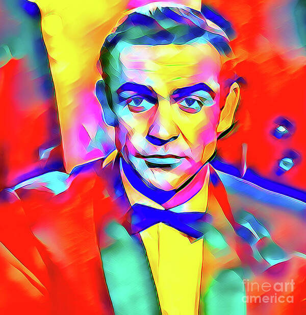 007 Art Print featuring the digital art Sean Connery - Martini Shaken Not Stirred by M G Whittingham