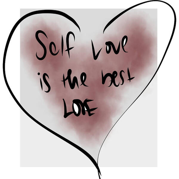 Self Love Art Print featuring the digital art Self Love by Amber Lasche