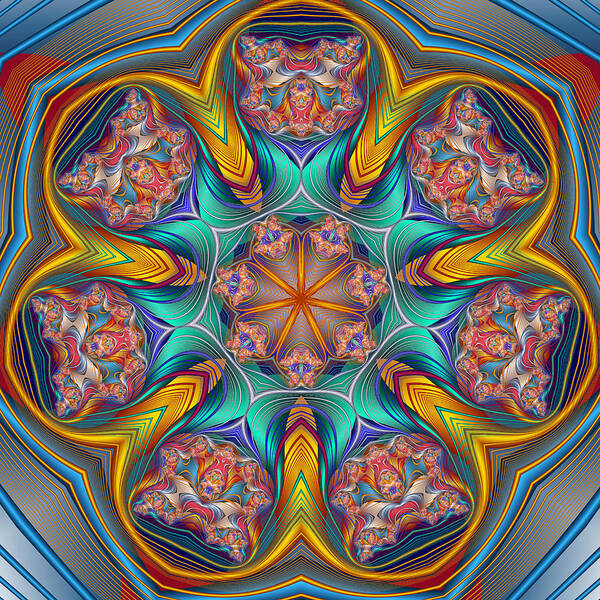 Fractal Art Print featuring the digital art Seven by Blair Gibb