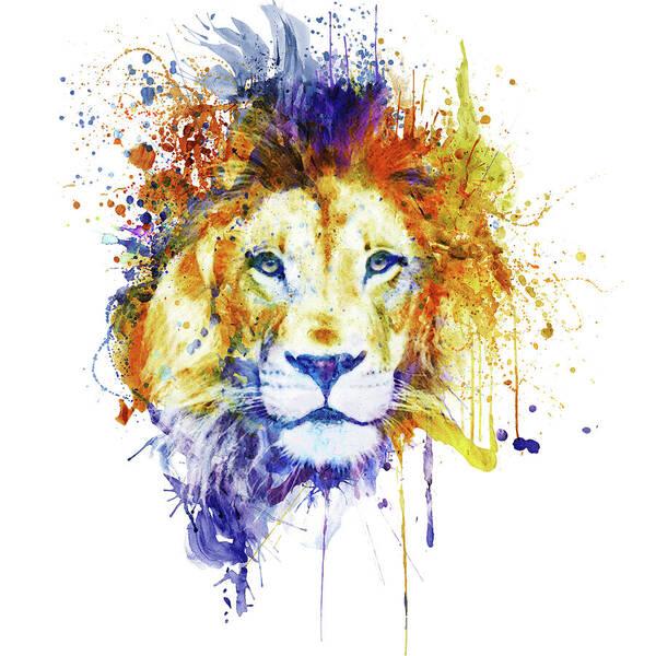 Splattered Lion Art Print