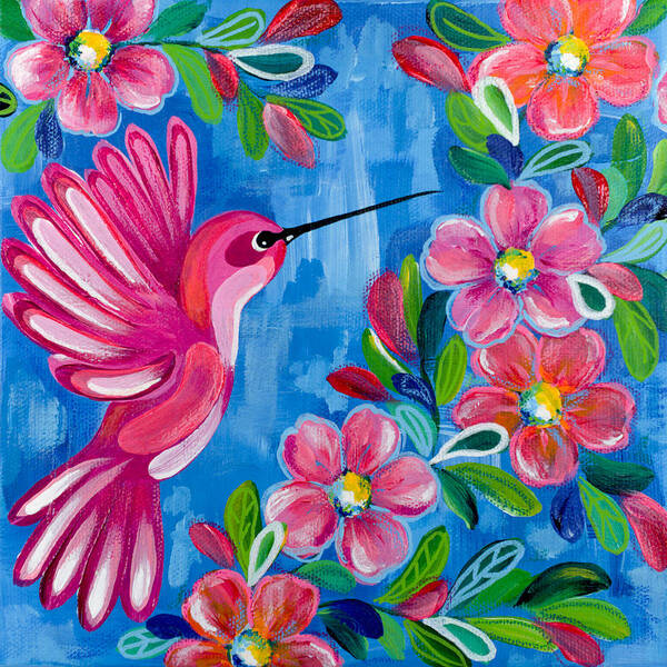 Hummingbird Art Print featuring the painting Spread Your Wings by Beth Ann Scott