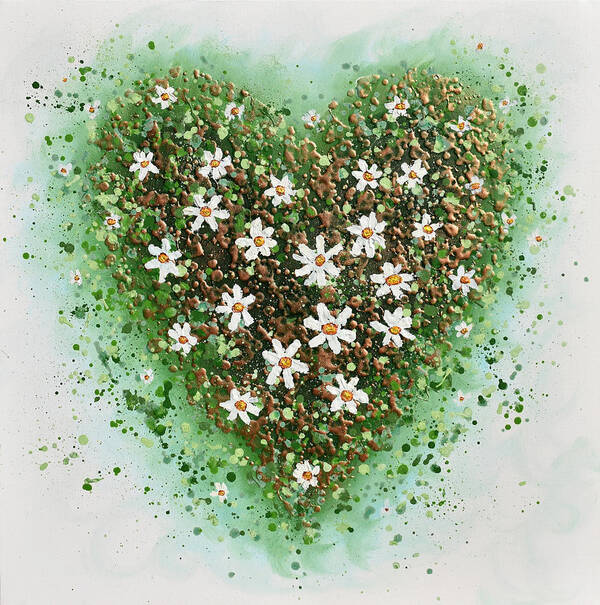 Heart Art Print featuring the painting Spring Heart by Amanda Dagg