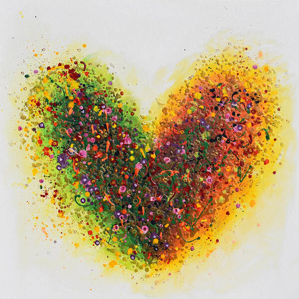 Heart Art Print featuring the painting Summer Love by Amanda Dagg
