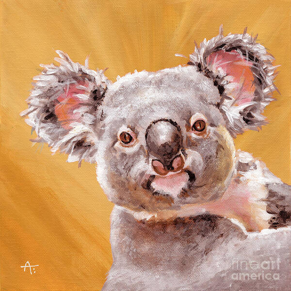 Koala Art Print featuring the painting Sydney - Koala painting by Annie Troe