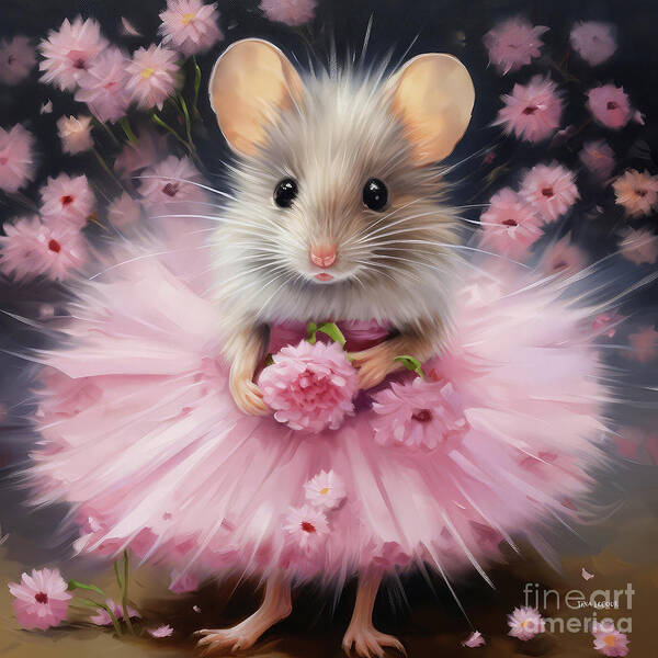 Mouse Art Print featuring the painting The Dainty Dancer by Tina LeCour