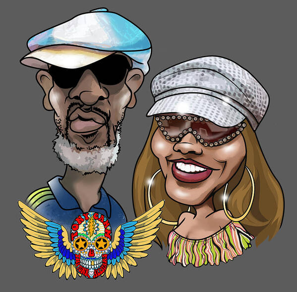  Art Print featuring the digital art The Duke and Dutchess of Funk by Tony Camm