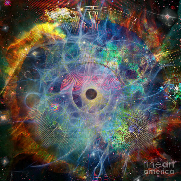 Space Art Print featuring the digital art The Eye of Time by Bruce Rolff