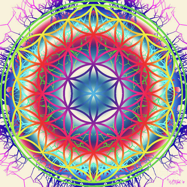 Geometry Art Print featuring the digital art Sacred Geometry, No. 5 by Walter Neal