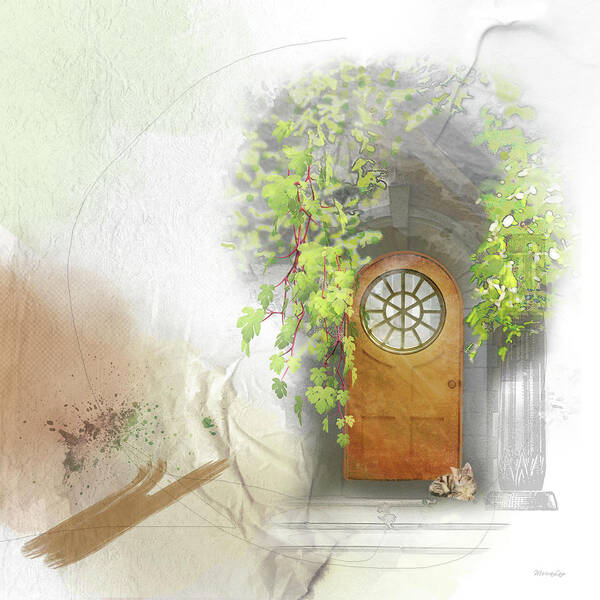 Door Art Print featuring the mixed media The Light Within by Moira Law