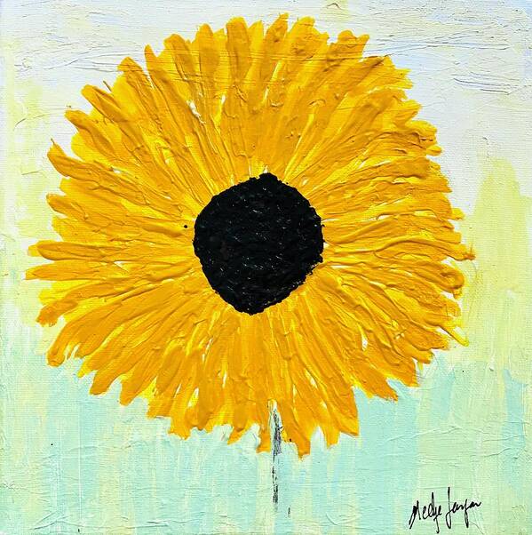 Sunflower Art Print featuring the painting The Sunflower by Medge Jaspan