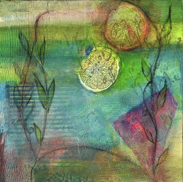 Mixed Media Art Print featuring the painting The Tides by Diane Maley