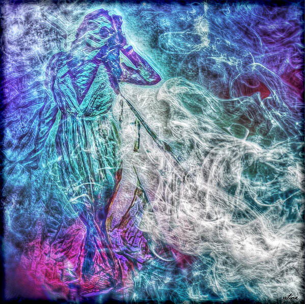 The Walking Mermaid Art Print featuring the digital art The Walking Mermaid by Christina Rick