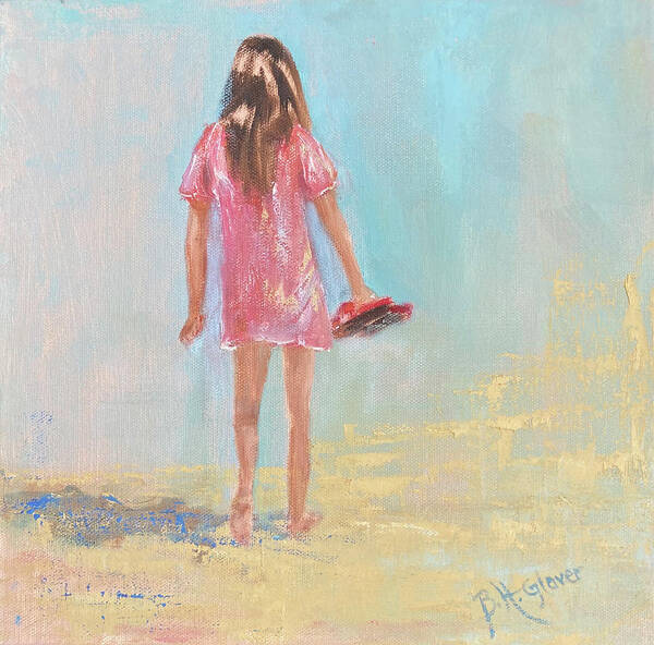 Girl Art Print featuring the painting Time to Go Home by Barbara Hammett Glover