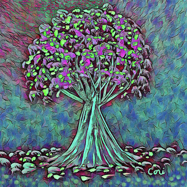 Tree Art Print featuring the painting Tree 604 by Corinne Carroll