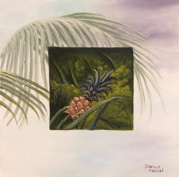 Fruit Art Print featuring the painting Tropical Pineapple by Darice Machel McGuire