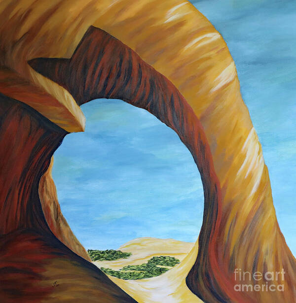 Landscape Art Print featuring the painting Tunnel Arch Painting by Christiane Schulze Art And Photography