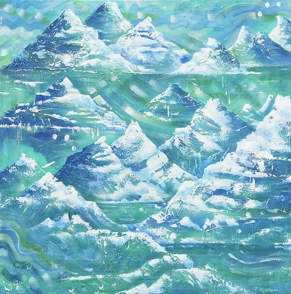 Mountains Art Print featuring the painting Ultimate High by Pamela Kirkham