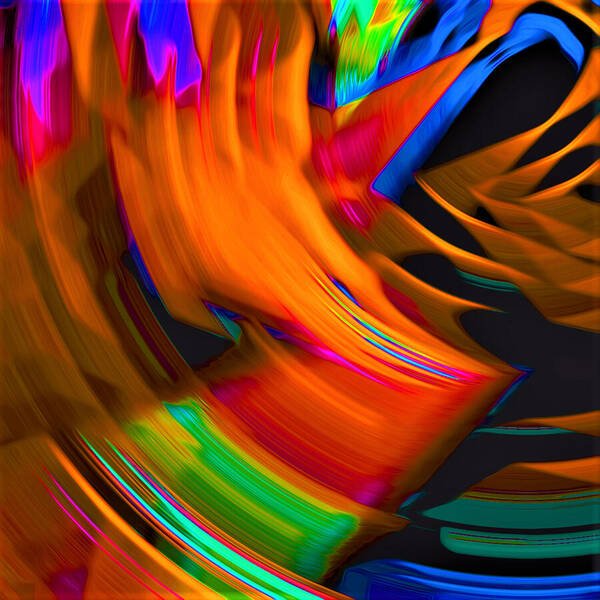 Abstract Art Print featuring the digital art Ultrasound Image - Abstract by Ronald Mills