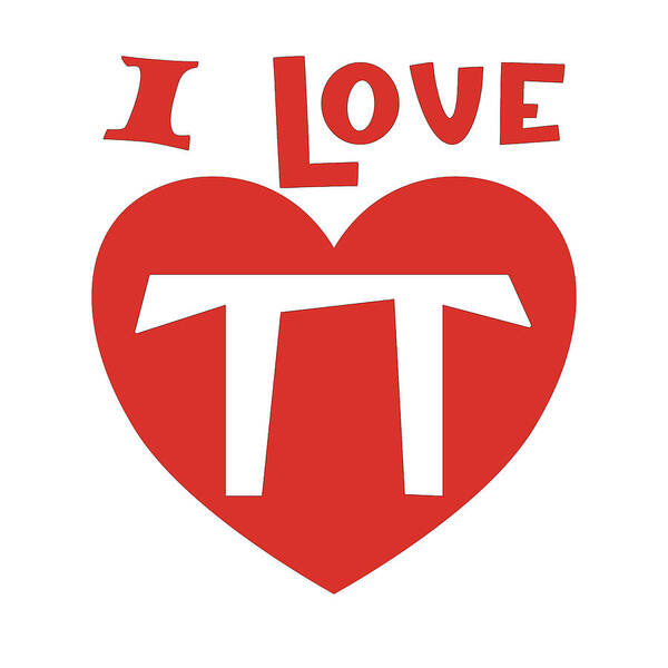I Love Pi Art Print featuring the digital art Valentines Day - I Love Pi by Bob Pardue