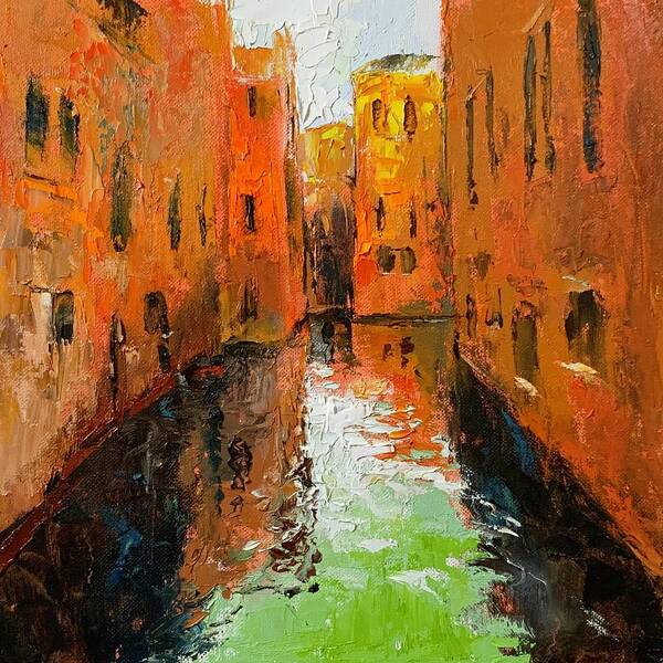 Venice Art Print featuring the painting Venice heat by Andrew Judd