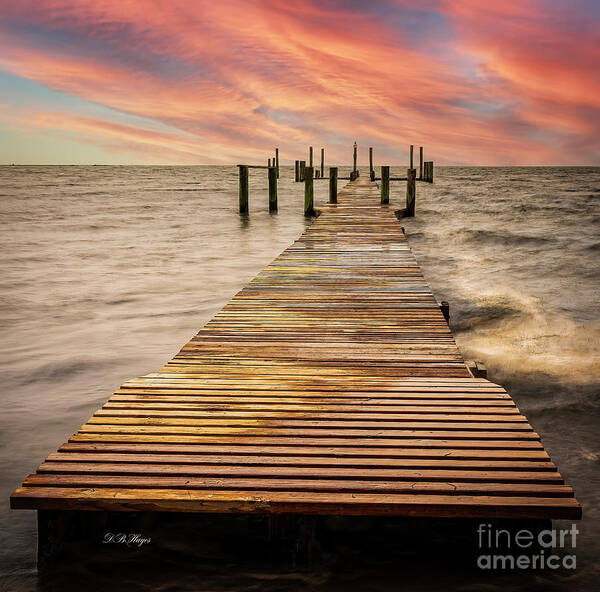 Seas Art Print featuring the photograph Walkway In The Sea by DB Hayes