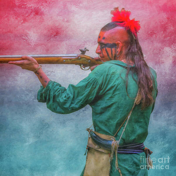Warrior With Rifle Art Print featuring the digital art Warrior With Rifle by Randy Steele