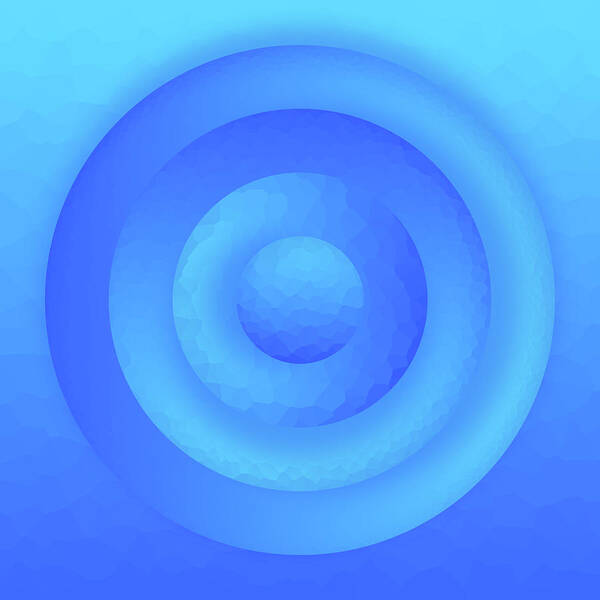 Abstract Art Print featuring the digital art Water Circle by Liquid Eye