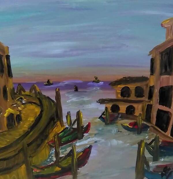 Venice Art Print featuring the painting Welcome to Venice by Andrew Blitman