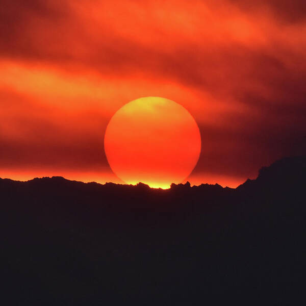 Sun Art Print featuring the photograph Wildfire Sunset by Ben Foster