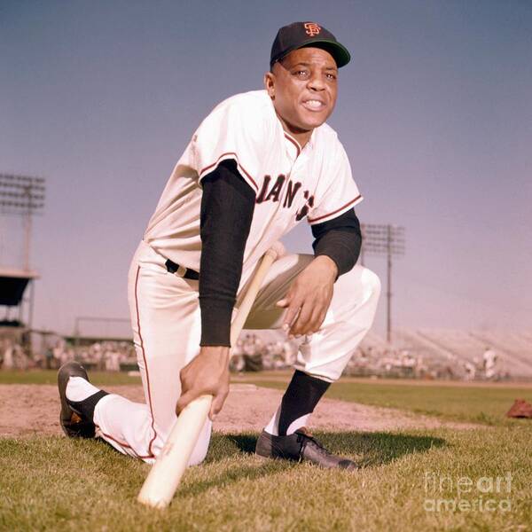 People Art Print featuring the photograph Willie Mays by Kidwiler Collection