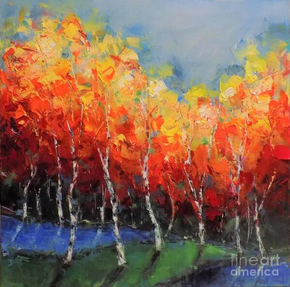 Trees Art Print featuring the painting Wind in the Trees by Dan Campbell
