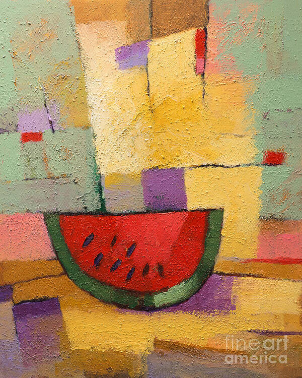 Still Life Art Print featuring the painting Melon by Lutz Baar