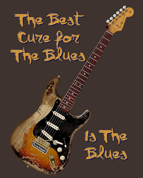 Stratocaster Art Print featuring the digital art Number One Cure Shirt by WB Johnston