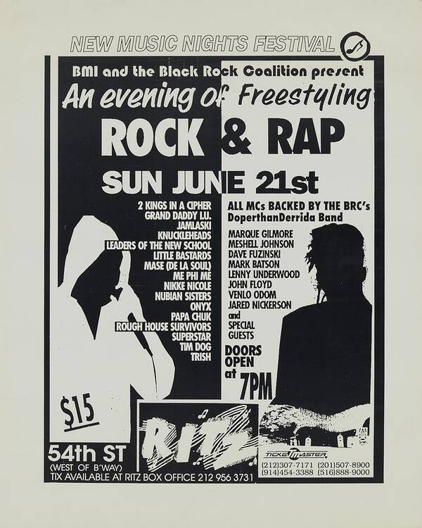 Vintage Rock and Rap Music Poster by David Hinds