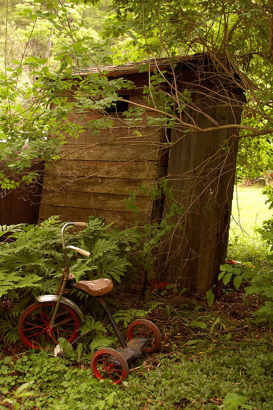 Outhouses Art Print featuring the photograph Pit Stop by Linda McRae