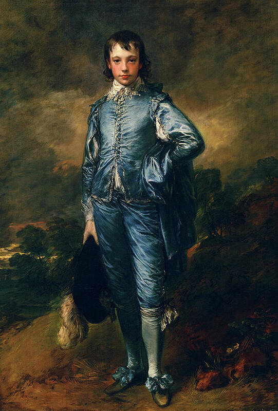 The Blue Boy Art Print featuring the painting The Blue Boy by Thomas Gainsborough by Rolando Burbon