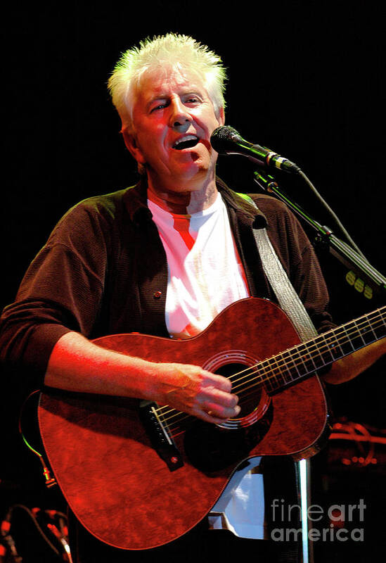 Graham Nash Art Print featuring the photograph Graham Nash Performing at The Thomas Wolfe Auditorium #7 by David Oppenheimer