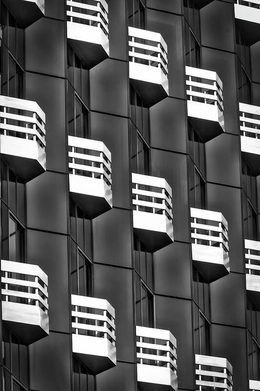 Architecture Art Print featuring the photograph Balcony Geometry by Mark David Gerson