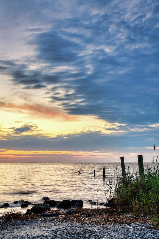 Outer Banks Art Print featuring the photograph Pamlico Sound Dawn #2257 by Dan Beauvais