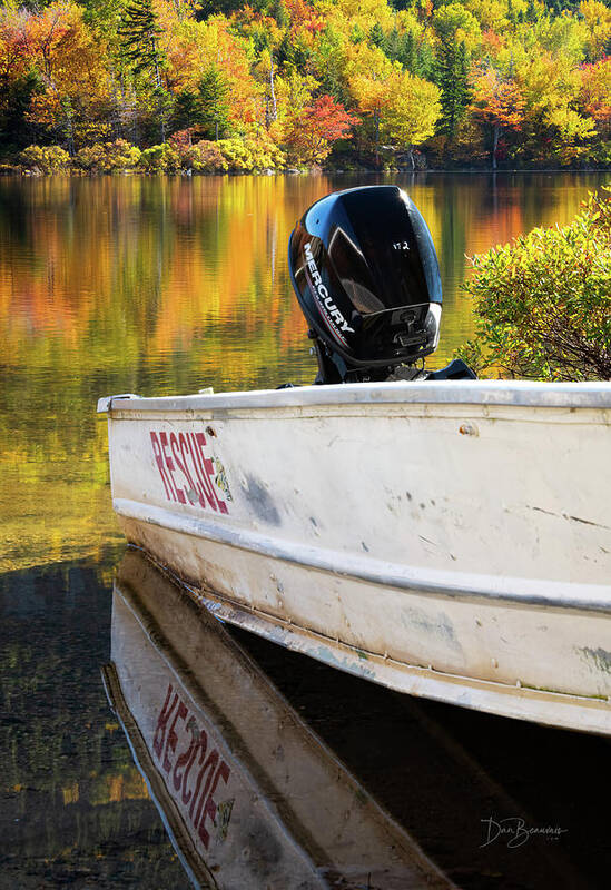Fall Art Print featuring the photograph Rescue Boat #6013 by Dan Beauvais