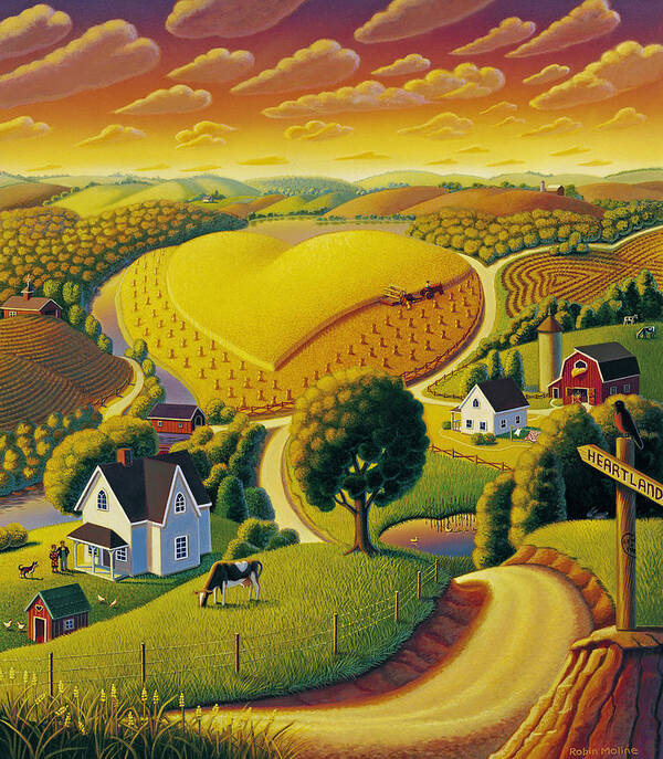 Heartland Art Print featuring the painting Heartland by Robin Moline