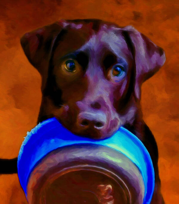 Black Lab Art Print featuring the painting Is It Time Yet? by Michael Pickett