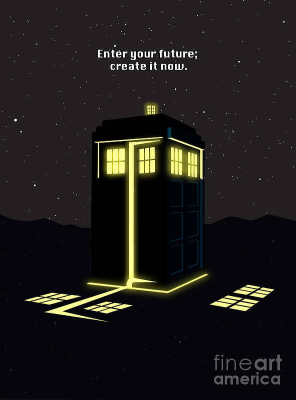 Dr Who Art Print featuring the painting Print #2 by Sassan Filsoof