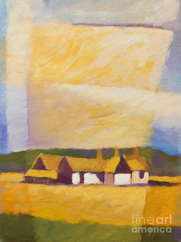 Old Farm Art Print featuring the painting Old Farm by Lutz Baar