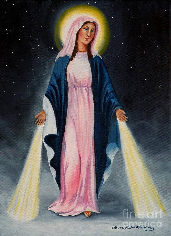 Our Lady Of Grace Art Print featuring the painting Our Lady of Grace II by Lora Duguay