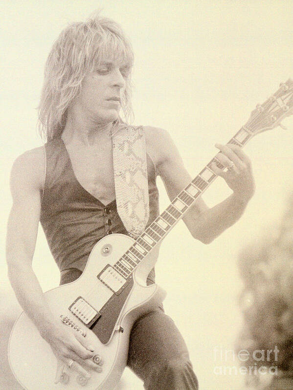 Concert Photos For Sale Art Print featuring the photograph Randy Rhoads-Day on the Green 7-4-81 #1 by Daniel Larsen
