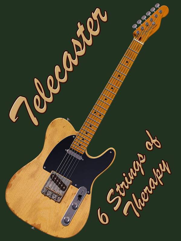 Telecaster Art Print featuring the photograph Telecaster Therapy T-Shirt by WB Johnston