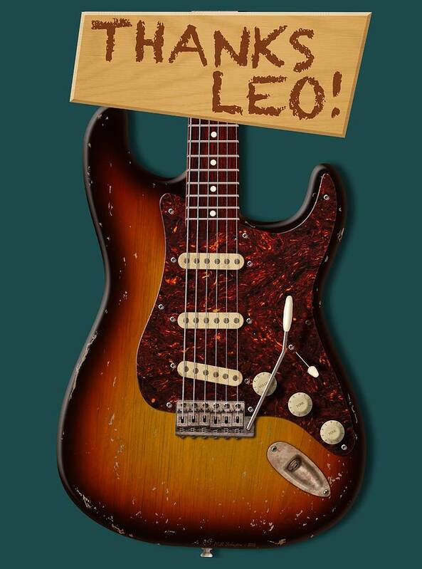 Stratocaster Art Print featuring the photograph Thanks Leo Strat Shirt by WB Johnston